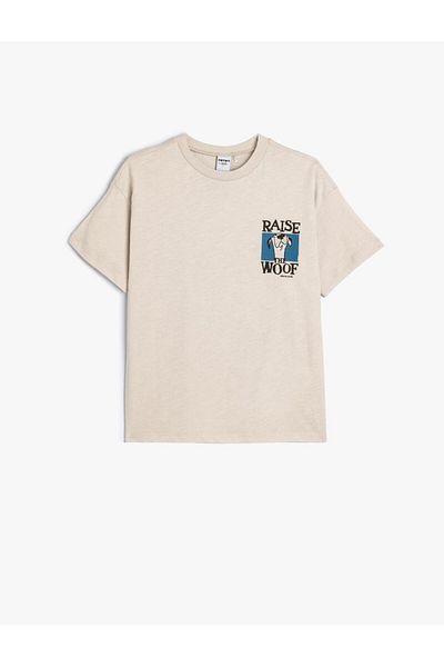 Koton Tričko s krátkým rukávem Crew NecK - Potištěný pes