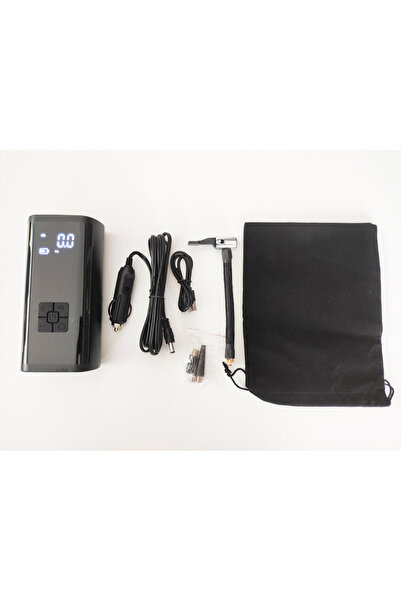 REPLAX Mini Hava Kompresörü Şarjlı 12v 120psi Usb Typc 60w 5 Aparatlı Lastik Top Şişirme 2491330