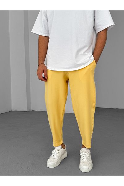 BYBASICMAN Yellow Loose Cut Basic Trousers By-319