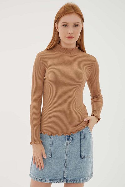 Fashion Friends Пуловер с ластик и половин поло яка, ребрено трикотажно покритие 24K0396K1
