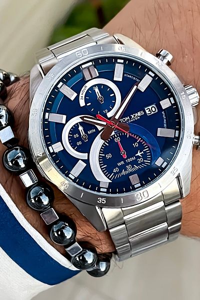 Tom Jones New Season Original Waterproof Men's Wrist Watch and Bracelet with Gift