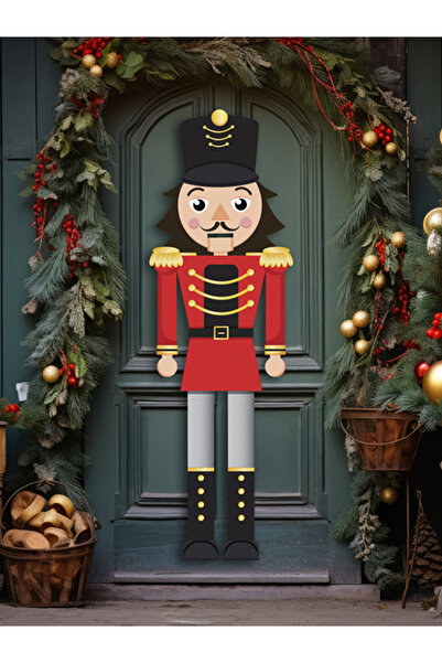 Parti Atölyesi 130 Cm Dev Kurşun Asker Karton Maket Yılbaşı Dekor Yılbaşı Süs Fındıkkıran