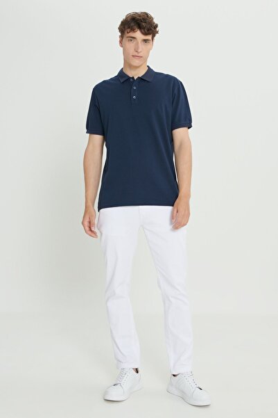 George Henry Balení 5 kusů z bavlněného netahajícího se nekultivujícího se polo s výstřihem Slim Fit Pánská trička v námořnické modré barvě Slim Fit