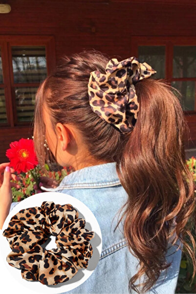 CSR AKSESUAR Cataramă supradimensionată din satin leopard