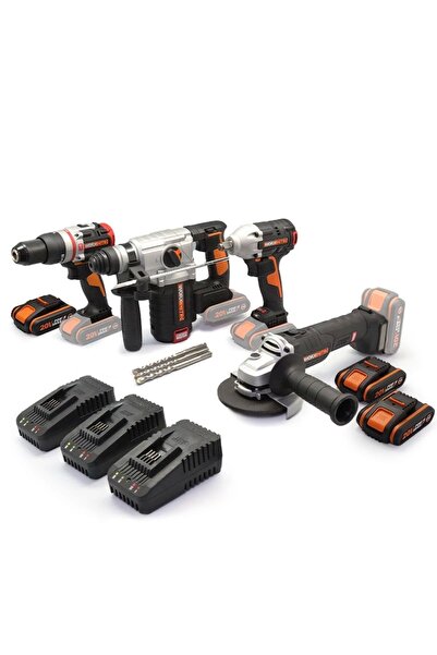 WORX WXKS5 WX354.9 + WX272.9 + WX380.9 + WX812.9 + WA3601 20V/2Ah Pro Kombo Set