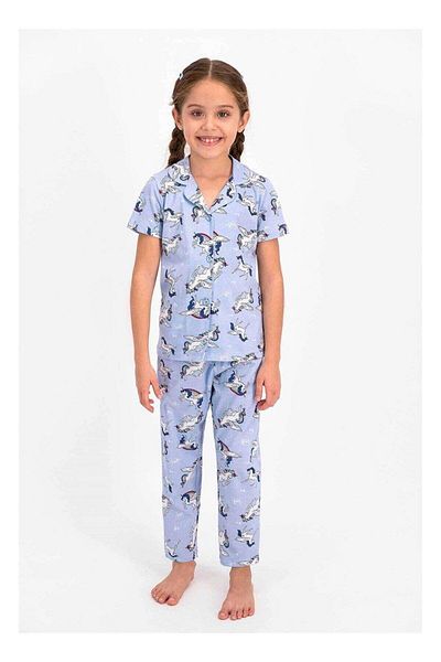 ROLY POLY 2416 Model Blue Girl Set de lenjerie de dormit pentru chelner