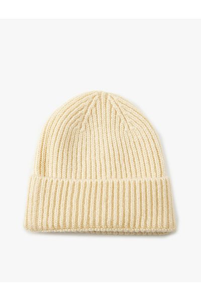 Koton Layered Beanie Bordered Elastic Knit