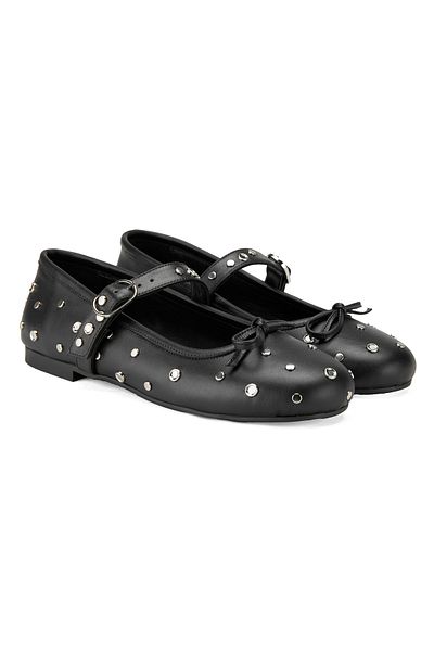 Desa Pantofi Mary Jane din piele neagră de damă