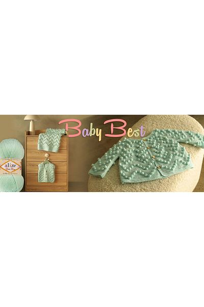 Alize Baby Best 954 - 10% Bamboo and 90% Acrylic (Anti-Pilling) / 100Gr - 240m Knitted Wool Yarn