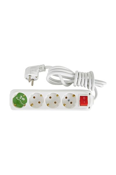 Almera 4-Piece 1.5m Switched Grounded Socket