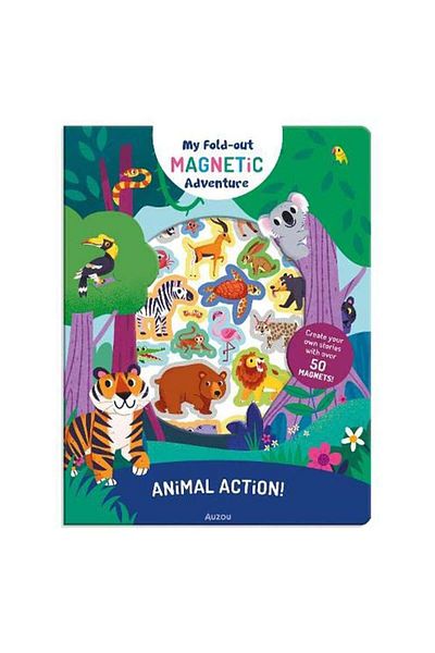 Auzou My Fold-Out Magnetic Adventure - Animal Action