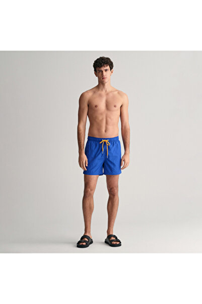 Gant Erkek Mavi Regular Fit Logolu Mayo Şort