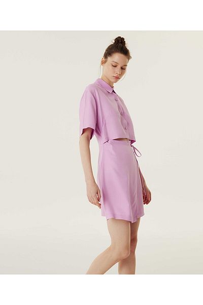 Twist Cutout-Kleid im doppelten Look
