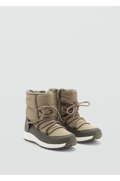 MANGO Kids Lace-Up Mountaineer Boots
