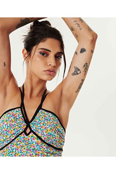 Twist Patterned draped dress