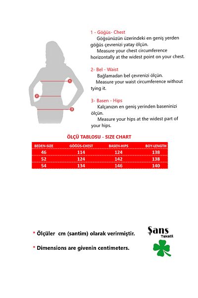 Şans Rochie de damă cu mânecă lungă din țesătură din viscoză colorată, mărime mare - 65N38175