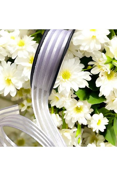 BukiroAtelier Shiny Transparent Organza Ribbon - 3m 2.5cm Packing for Engagement and Bundle