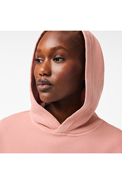 Lacoste Kadın Oversize Fit Kapüşonlu Pembe Sweatshirt