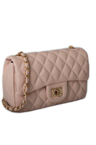 Nas Bag Quilted Women's Crossbody Bag - Chain Detailed, Powder