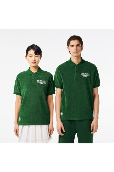 Lacoste Roland Garros Unisex Relaxed Fit Yeşil Polo