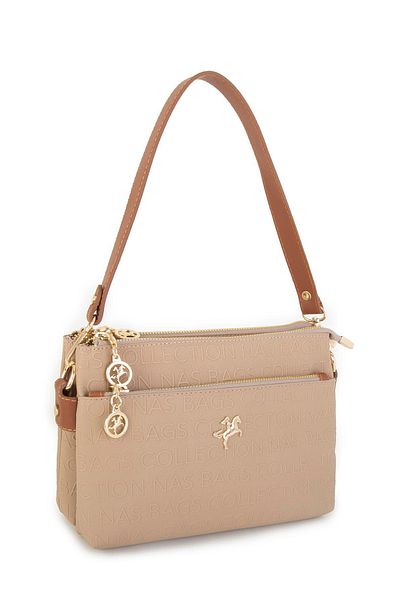 Nas Bag Geantă Crossbody pentru damă - culoare nisip