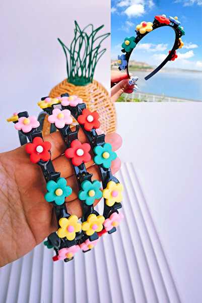 Nisankids Στέμμα με φιγούρες λουλουδιών, με κλιπ και μανταλάκια