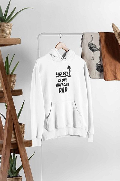 qoeuyl boutique Φούτερ με κουκούλα Unisex - Εκτύπωση δώρου για την ημέρα του πατέρα, Edileli Hoodie