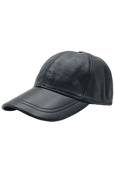 AXE SPORTSWEAR Șapcă de baseball unisex din piele artificială neagră, cu velc...