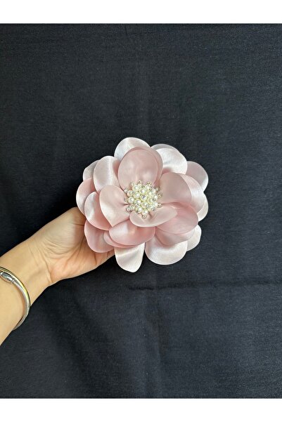 CHANCE GİFT Elegant İğneli Yaka Çiçeği İNCİ TAŞLI Çiçek Broş Kumaş Yakagülü C...