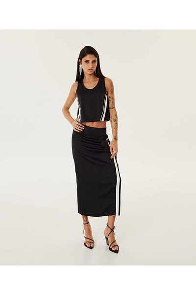 Twist Jacquard-Sloganbluse