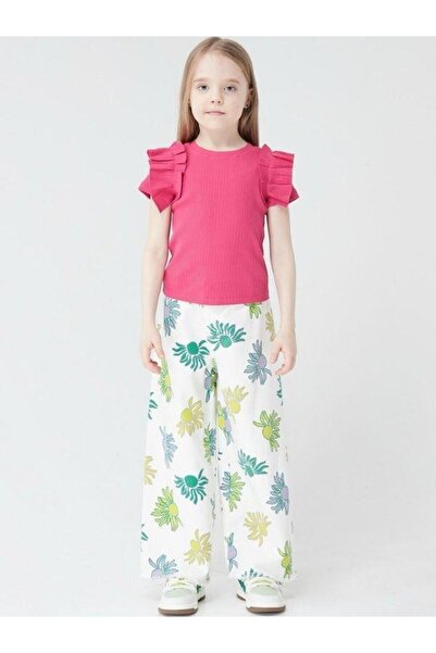 Escabel Момичешка блуза с къси ръкави и волани