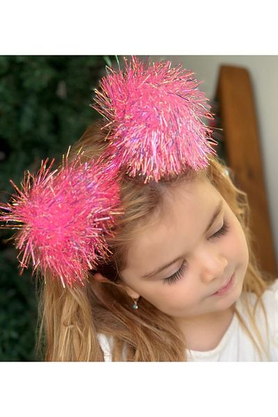 QUEEN AKSESUAR Luxury Design Cute Lol Doll - Glitter Detailed Bright Lights, Pink Crown Pompom