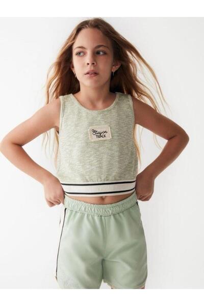 NK Κοριτσίστικη Glittery Crop Πλεκτή Μπλούζα