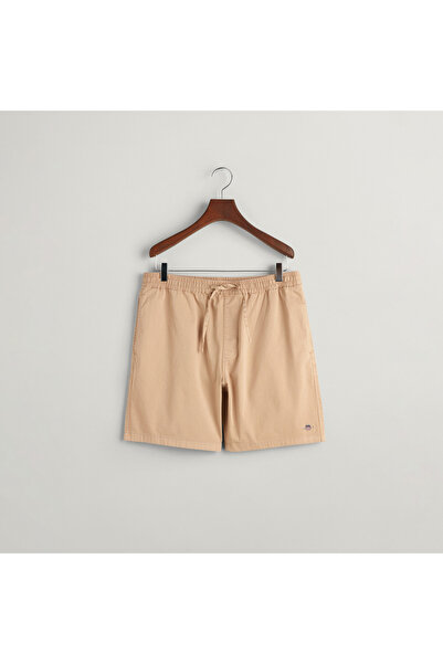 Gant Erkek Bej Regular Fit Logolu Şort