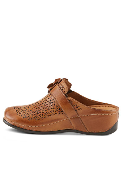 İNZE AYAKKABI Genuine Leather Slippers - Model Name: Citrine