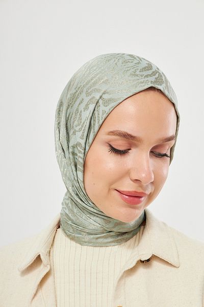 Scarf Çağla Yeşil Gi Shine Διαγώνιο Ζακάρ Σάλι