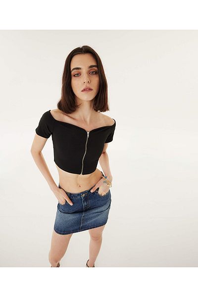 Twist Hotfix bedruckter Jeansrock