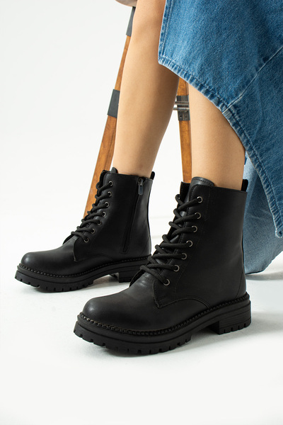 VANİLLA LİFE Kışlık Kadın Bot Termo Taban Siyah Kadın Bot