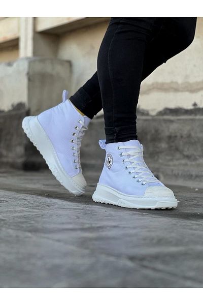 doremodam White Men's Half Ankle Casual Shoes - 370765 -1453