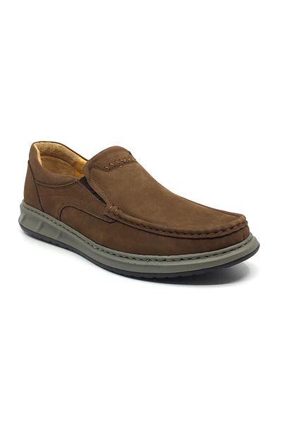 Luis Figo Men's Orthopedic Loafers - 100% Genuine Nubuck Leather, Comfortable Casual Shoes, 40-48