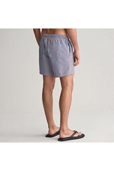 Gant Erkek Mavi Regular Fit Çizgili Mayo Şort