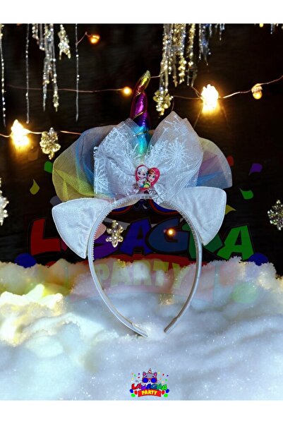 LASAGNA STORE Πλαστικά στέμματα με θέμα την Έλσα του Μονόκερου σε διάφορα χρώ...