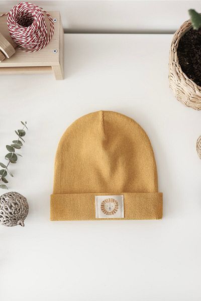Doğan Collection Rib Beanie Mustard-green 2 бр