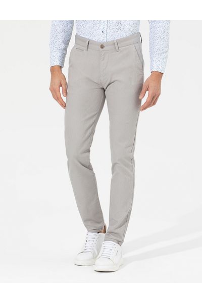 Pierre Cardin Stone Slim Fit Canvas Trousers 50265904 -Vr049