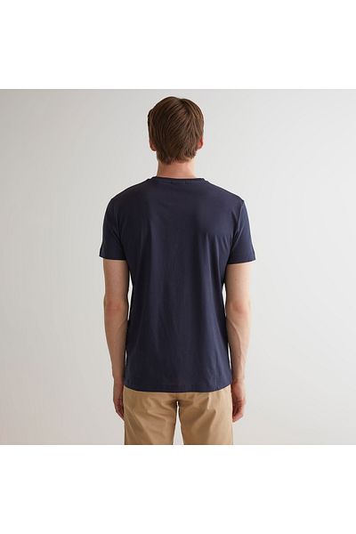 Gant Ανδρικό μπλουζάκι Navy Blue Slim Fit Crew Neck