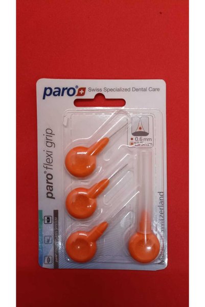 Paro 1079 Flexi Rubber Interface, Orthodontics, Bridge and Implant Brush Interface Toothbrush