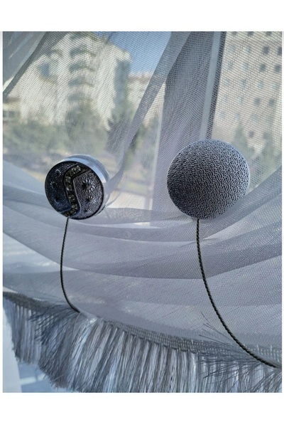 KONAK HOME Mıknatıslı Dekoratif Estetık Perde Tokası Perde Mandalı Perde Tutu...