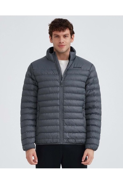 SKECHERS M Outerwear Padded Jacket Coats S232002 Casual Men's Coats Gray