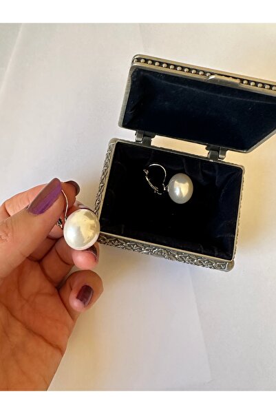Amor Center Big Size Pearl Clip on Ball Earrings