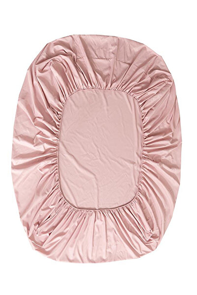 EVA Nova Series Pink Color Cotton Fitted Elastic Sheet Pillowcase